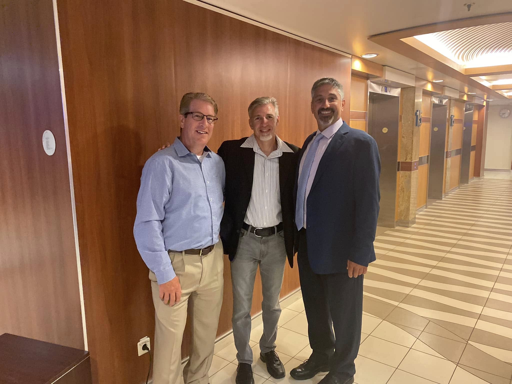 Mike Feil with his friends Aaron and Dave